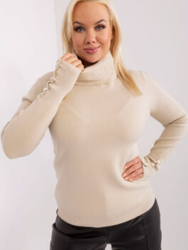 Pull plus size 190074 Factory Price  beige