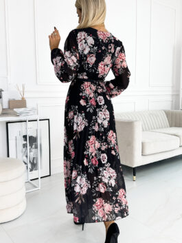 Robe de cocktail plissée, rosé – Numoco