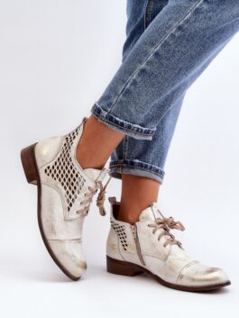 Chaussures à lacets ajourées gris – Step in style