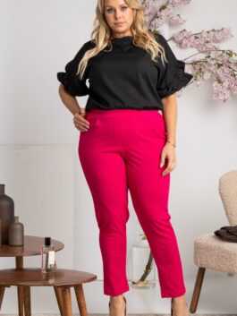 Pantalon taille plus 169226 Karko  rose