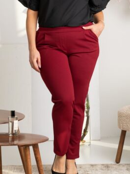 Pantalon taille plus 169230 Karko  rouge