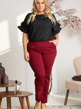 Pantalon taille plus 169230 Karko  rouge