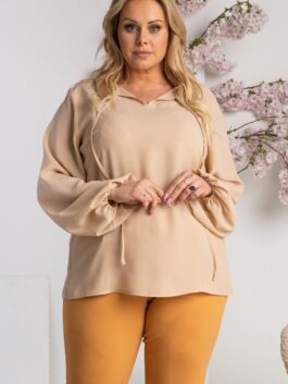 Chemisier grande taille 169690 Karko beige