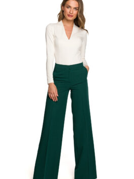 Pantalon femme, vert foncé – Stylove
