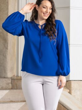 Chemisier grande taille 176579 Karko bleu