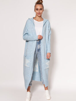 Pull-over long et doux, bleu ciel – MKM