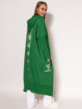 Pull-over long et doux, vert – MKM