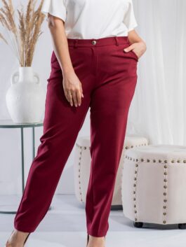 Pantalon taille plus 180475 Karko  rouge