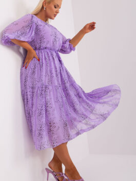Robe évasée grande taille, violet – Lakerta