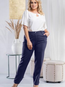 Pantalon taille plus 184893 Karko  bleu marine