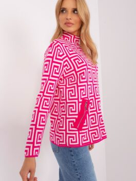 PULL 186731 AT fushia et blanc